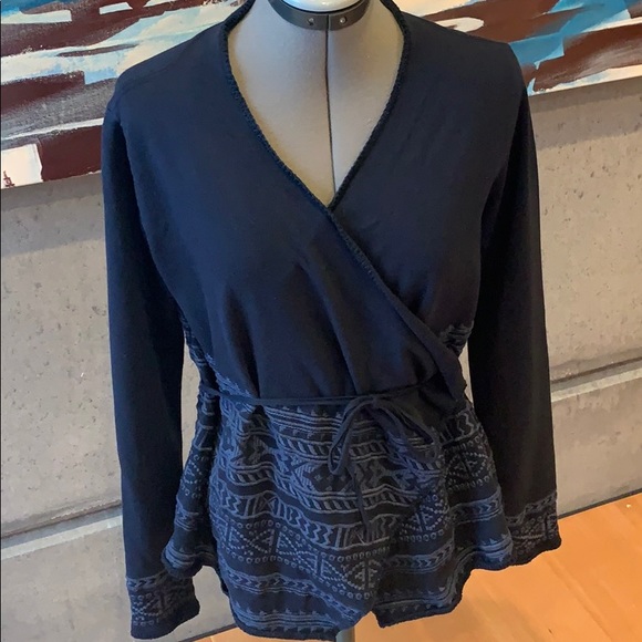 Lucky Brand Wrap Sweater Cardigan - Picture 10 of 15